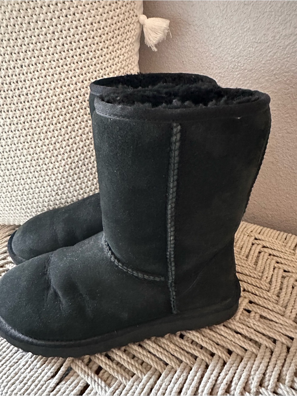 Ugg black suede boots size 7